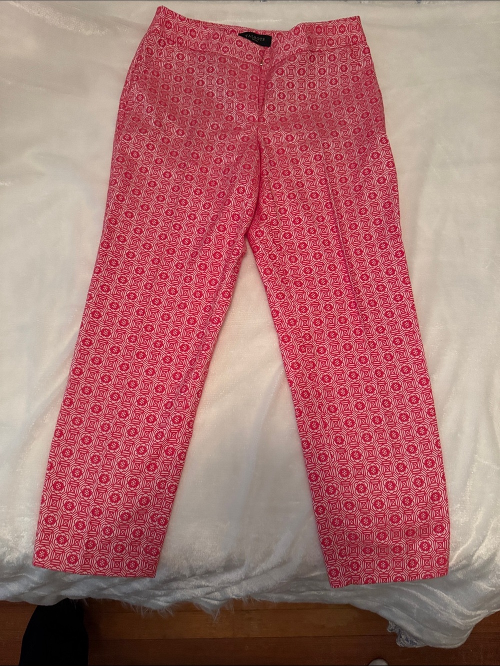 Talbots Pink Geometric Capris